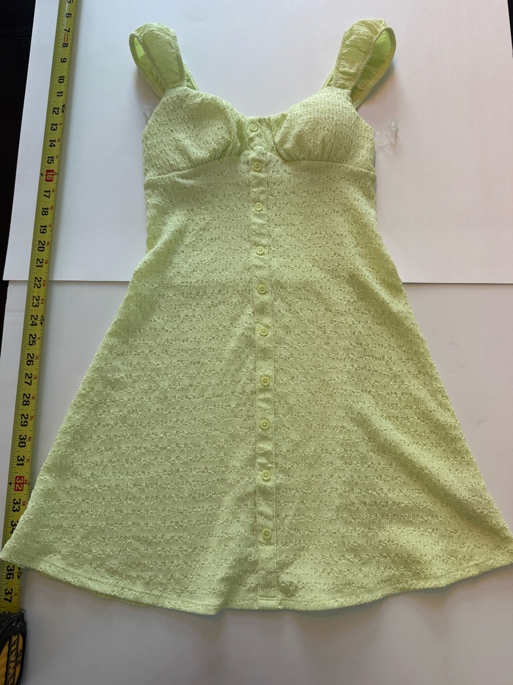 No Boundaries Lime Green Button-Front Chemise